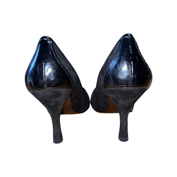Alfani Chaz Black Suede/Patent Pointed Toe Pumps Womens Size 10M NEW - Picture 5 of 12